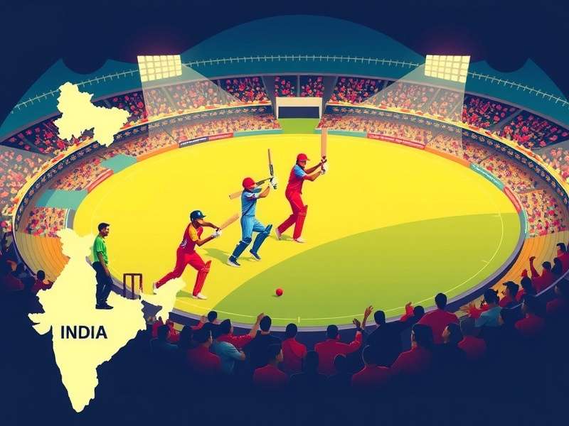 Premier Cricket Icons Cover - Desi Cricketers Competing in a Stadium Filled with Indian Fans